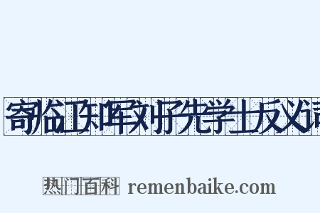 寄临江知军刘子先学士反义词是什么意思的图片